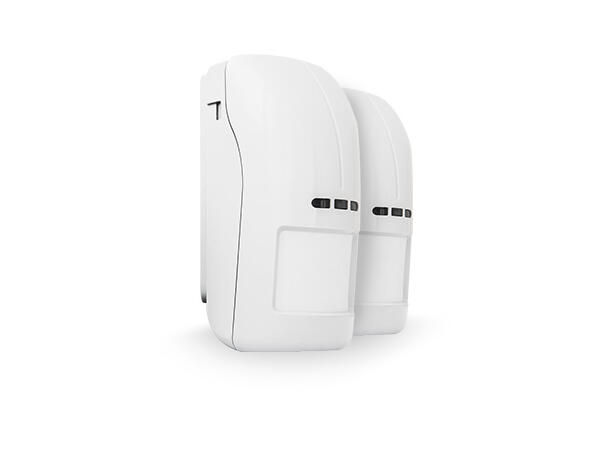 Utendørs PIR/MW detektor med antimask IP54, lysdetektor, med brakett